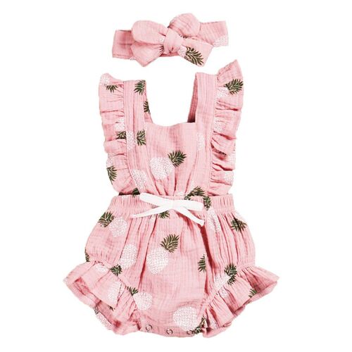 Citgeett Summer Newborn Baby Girls Ruffles Romper Backless F
