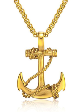 Simple Classic Fashion Anchor Cross Antique Silver Color