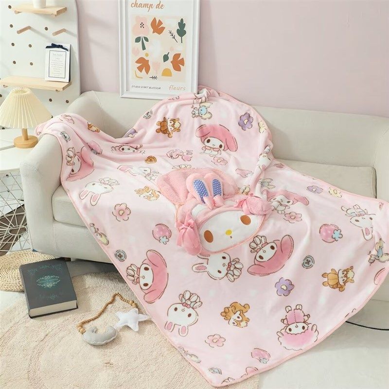 卡通抱枕毯子午睡毯加厚毛毯空调毯便携旅行毯车载盖毯手拎毯子包,床上用品,休闲毯/毛毯/绒毯,淘宝优惠券,粉丝福利购,淘宝优惠卷