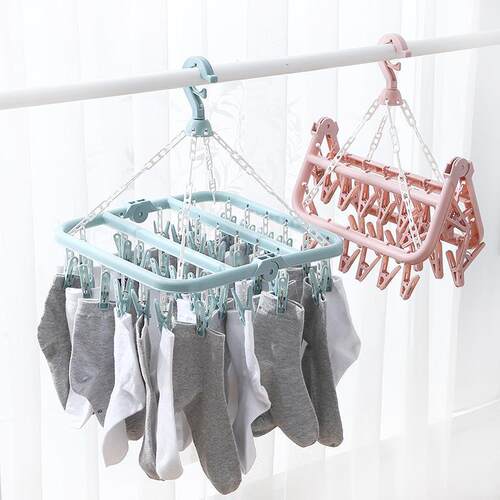 32-clip hanger multifunctional multi-head drying rack plasti