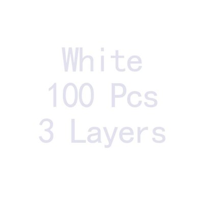50Pcs Black Face Mask Surgical Disposable 3 Layers Medical