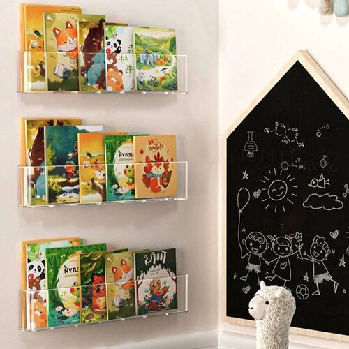 Acrylic Dispaly Rack Wall Mounted Magazine Rack Organizer Sh