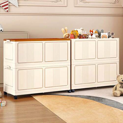 Foldable Toy Bin,Rolling Movable Storage,Large Capacity Spac