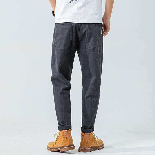 Mens Clothing  Summer Casual Pants Mens Slim Fit Elastic
