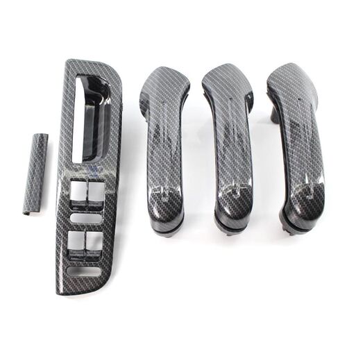 Interior Door Grab Handle Cover Carbon Fiber Window Switch P
