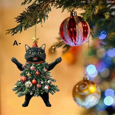 Christmas Tree Cat Decorations Holiday Tree Costume Kitten P
