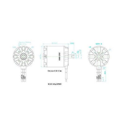 5065 270KV Brushless Sensorless Motor BLDC Outrunner Thrust