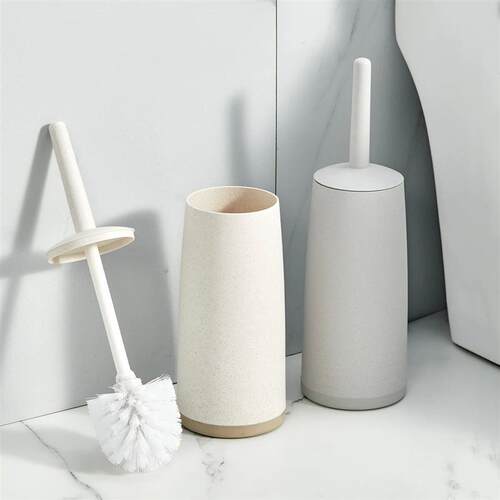 WORTHBUY Long Handle Toilet Brush With Standing Holder, Anti