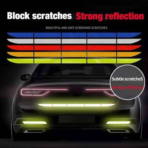 Car Wheel Hub Reflective Stripes Door Handle Safety Warning