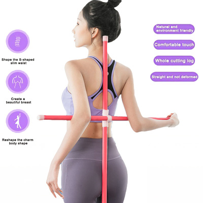 Yoga Pilates Rod Open Back Stick Multifunction Body Shaping