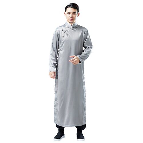 Middle-aged and elderly peoples satin gown mens new Tang s