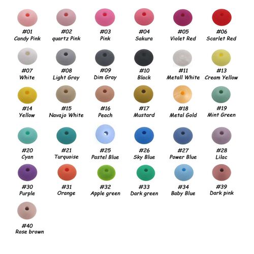 Kovict 100/500/1000/2000Pcs Baby Lentils Beads Silicone Bead
