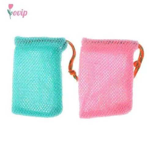 Thicken Nylon Soap Saver Bag Pouch Bar Plentiful Bubble