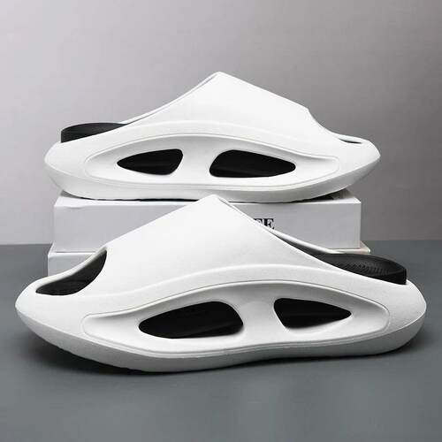 Comwarm New Summer Platform Slippers For Men Non-Slips Open