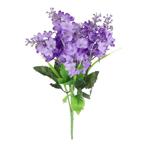 1pc Artificial Flower Bouquet 5 Heads Hyacinth 33cm Purple W