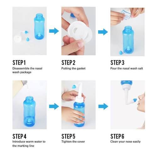 Sinus Allergies Relief Rinse Nasal Wash Bottle Irrigator
