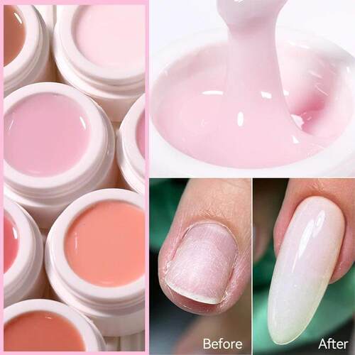 15ml Extension Nail Gel Polish Nails Finger Form Clear Nude