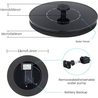 Waterfall Fountain Mini Solar Water Fountain Pool Pond Garde