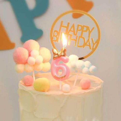 Birthday Candle Princess Numbers Cake Decorationbirthday