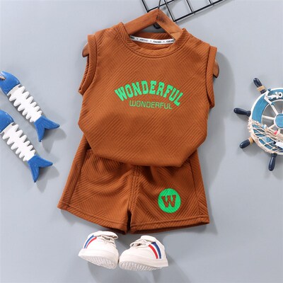 Childrens Vest Suit Boys Sleeveless Internet Celebrity Clo