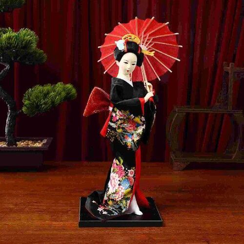 1 PCS Japanese Kimono Geisha Statue Home Office Decoration