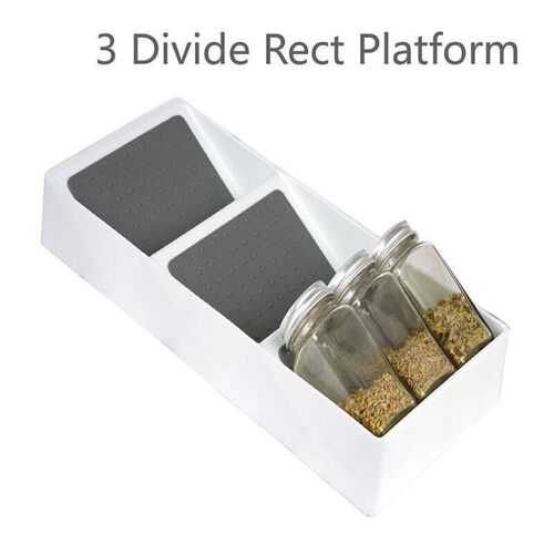 Kitchen Drawer Organizer 3 Divide Spice Rack Tray Separation
