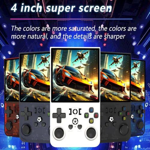 R36 Max Console Handheld Game Players 4inch IPS Screen Open