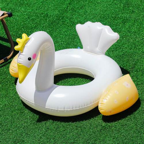 1pc Swan Pool Floats Summer Swim Ring, Beach and Pool Swim A