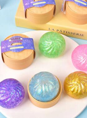 Mini Squishy Dumpling Realistic Bun Sensory Fidget Toys Colo