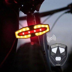 USB Rechargeable Bike Tail Light with Turn Signals Wireless