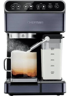 Chefman 6-in-1 Espresso Machine with Steamer, Automatic One-