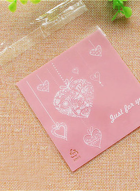 100Pcs Lovely Cartoon Flower Cookies Biscuits Bags Self-adhe