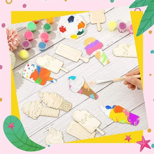 30Pcs Kids Wooden Drawing Stencils Kit Drawing Board Toys Co