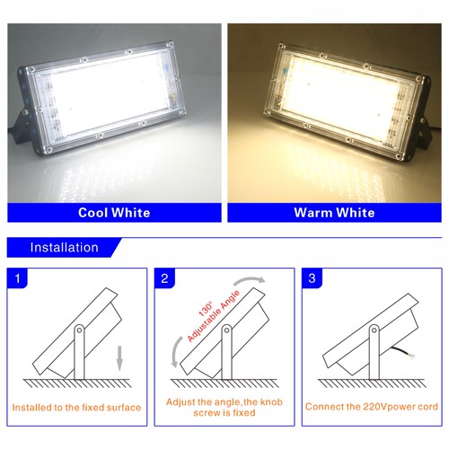 50W Led Flood Light AC 220V 230V 240V Outdoor Floodlight