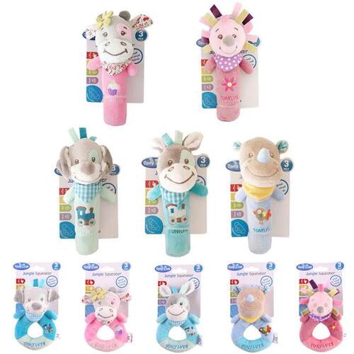 Baby Animal Hand Bell Rattle Soft Rattle Toy Newborn Rattle
