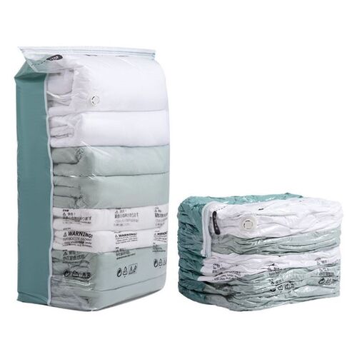 No Pump Need Vacuum Bag Quilt Clothes Organizer Wardrobe压缩
