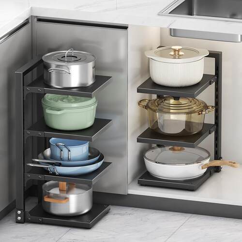 Pot rack, household kitchen sink, storage rack, multi-layer