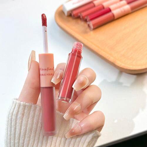 Double End Lip Glaze Full Gloss Mirror And Matte Velvet Long