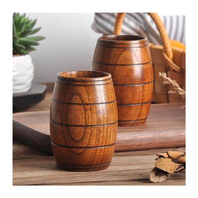 Wooden Big Belly Cups Handmade Natural Spruce Wood Cups