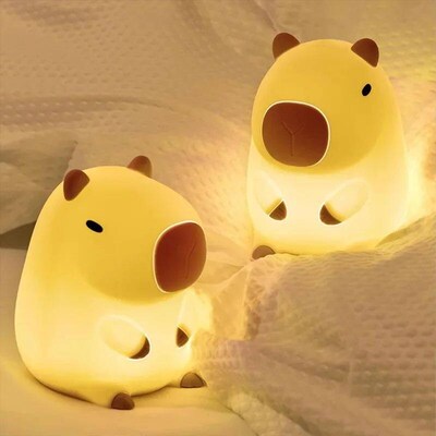 Cute Pet Capybara Night Light Cute Cartoon Silicone Creative