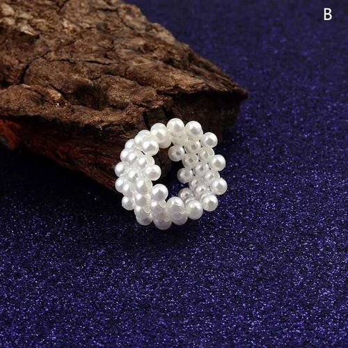 Fashion Beaded Pearl Rings Artificial Pearl Rings for Women
