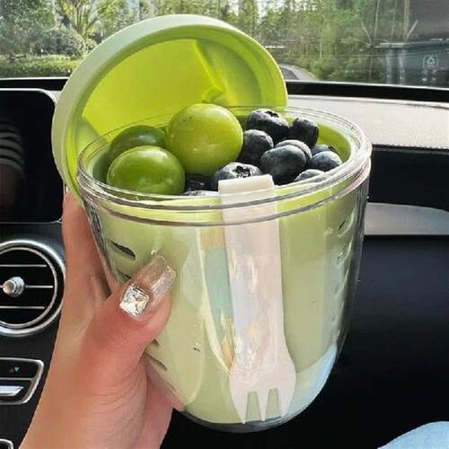 Portable Breakfast Salad Cup with Spoon And Lid Oaeal Cup
