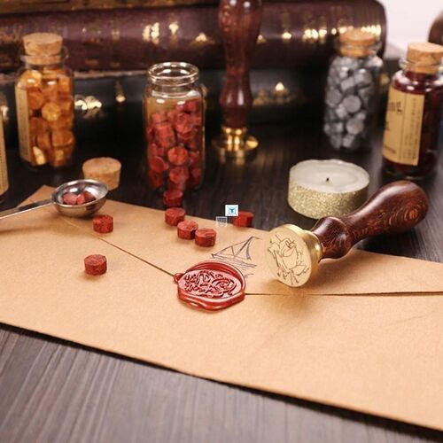 100Pcs Seal Stamp Wax Vintage Wax Seal Stamp Tablet Pill Bea