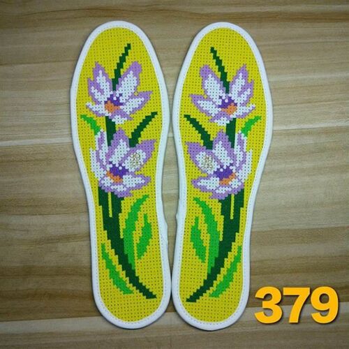 Cross-stitch insoles 2022 new cotton fabric printing embroid