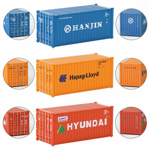 Evemodel 1pc HO Scale 1:87 20ft Shipping Container Model Rai