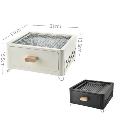 Square shaped stove for brewing tea complete set for camping