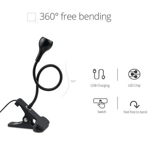 Flexible Table Lamp USB Power Lamp Reading Book Light With H
