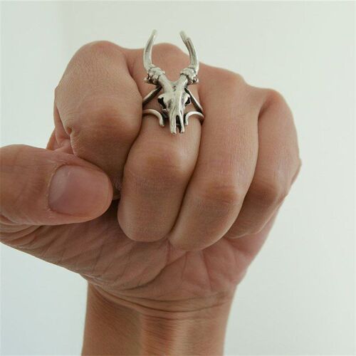 Retro Deer Ring Adjustable Gift for HerExaggerated Deer Ring