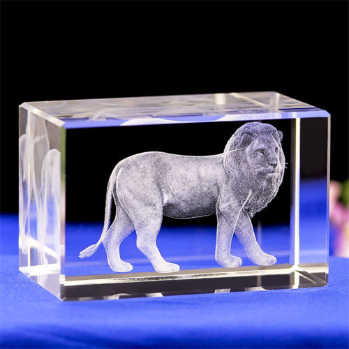Mini K9 Crystal 3D Internal Sculpture Inter-engraving Animal