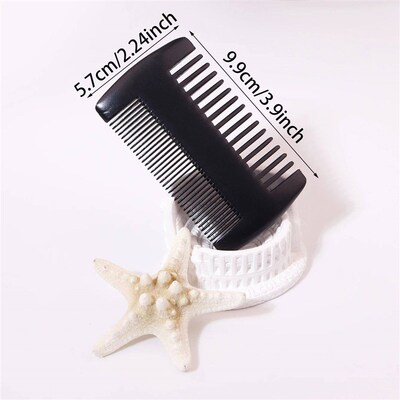 Double sided wood beard comb 1pc, beard and cheek double-sid